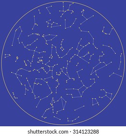 Constellation Map Vector Illustration Stock Vector (Royalty Free ...