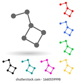 Sternbild-Symbol mit mehrfarbigem Stil. Einfache Bildyph, flache Vektorillustration von Weltraumsymbolen für i und ux, Website oder mobile Anwendungen