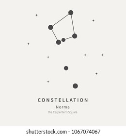 The Constellation Of Norma. The Carpenter's Square - linear icon. Vector illustration of the concept of astronomy