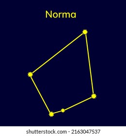 Constellation Norma on a blue background