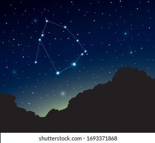 Constellation Ophiuchus in deep space