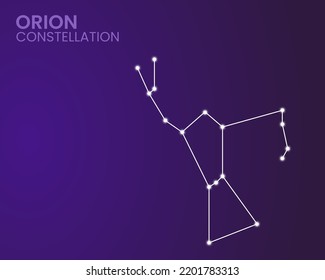 The Constellation Of Orion In Night Sky Astronomy Concept Used For Banner Templates