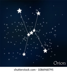 constellation Orion in the starry sky