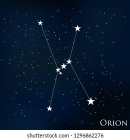 constellation Orion in the starry sky
