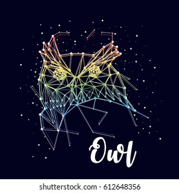 constellation , owl, vector art