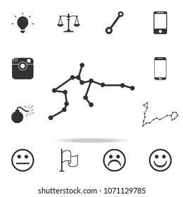 constellation and part of zodiacal system canser Aquarius icon. Detailed set of web icons. Premium quality graphic design. One of the collection icons for websites, web design on white background