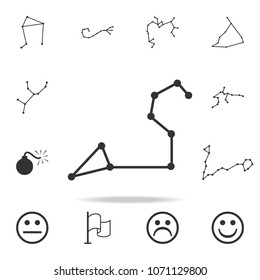 constellation and part of zodiacal system canser Leo icon. Detailed set of web icons. Premium quality graphic design. One of the collection icons for websites, web design on white background