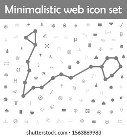 Constellation and part of zodiacal system canser pisces icon. Web, minimalistic icons universal set for web and mobile