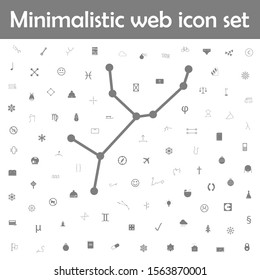 Constellation and part of zodiacal system canser virgo icon. Web, minimalistic icons universal set for web and mobile