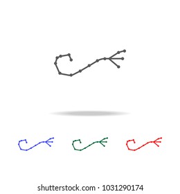 constellation and part of zodiacal system Scorpion icon. Elements in multi colored icons for mobile concept and web apps. Icons for website design and development, app development on white background