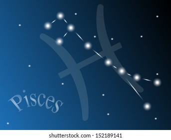 constellation Pisces against the sky