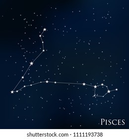 constellation Pisces in the starry sky