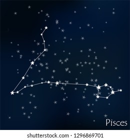 constellation Pisces in the starry sky