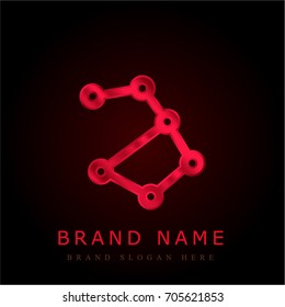Constellation red chromium metallic logo