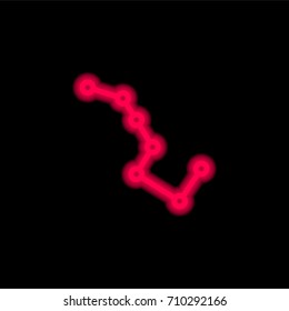 Constellation red glowing neon ui ux icon. Glowing sign logo vector