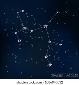 constellation Sagittarius in the starry sky