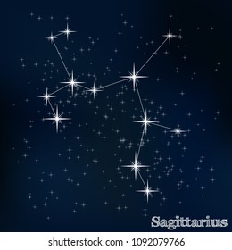 constellation Sagittarius in the starry sky