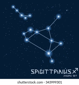 Constellation "Sagittarius" from Zodiac set