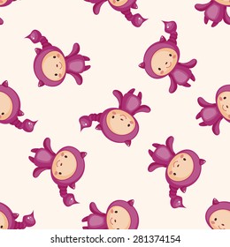 Constellation Scorpio , cartoon seamless pattern background