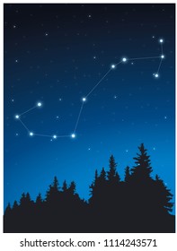 Constellation Scorpio in deep space