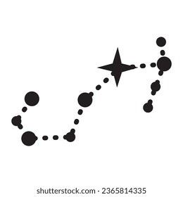 Constellation of scorpio, Vector zodiac sign icon.