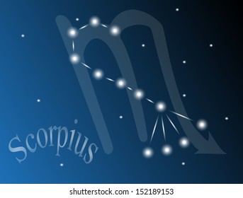 the constellation of the Scorpion against the sky