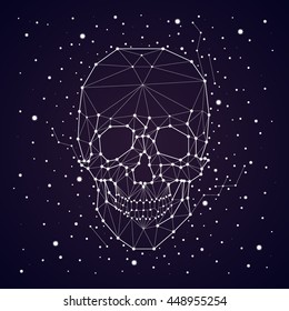 constellation, skull, vector