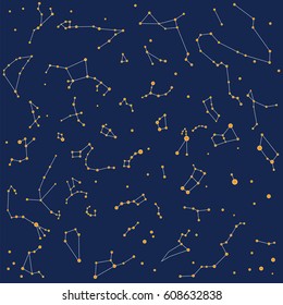 The constellation sky night pattern color