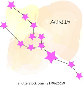 constellation in the sky vector Taurus in astronomy the universe