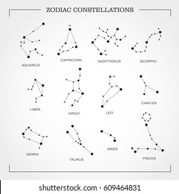 Constellation star set, vector