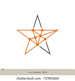 Constellation Star Vector Logo Template Illustration Design. Vector EPS 10.