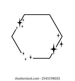 desenho animado da constelação estrelada. cosmos cintilante, luminoso cintilante, nebulosa constelação astral sinal de quadro estrelado. símbolo isolado ilustração vetorial