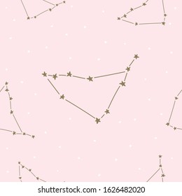 Constellation stars set horoscope decoration seamless pattern