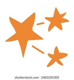 Constellation. Stars. White background, isolate