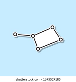 Constellation sticker icon. Simple thin line, outline vector of space icons for ui and ux, website or mobile application