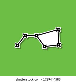 Constellation sticker icon. Simple thin line, outline vector of cartooning space icons for ui and ux, website or mobile application