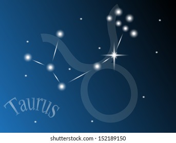 constellation Taurus against the sky