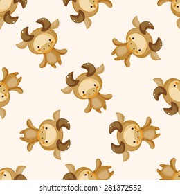 Constellation Taurus , cartoon seamless pattern background