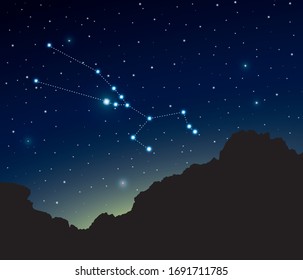 Constellation Taurus in deep space