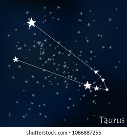 constellation Taurus in the starry sky