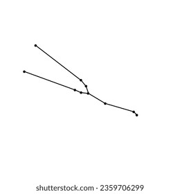 Constellation Taurus from the stars. Zodiac for astrological horoscopes and esoteric posters