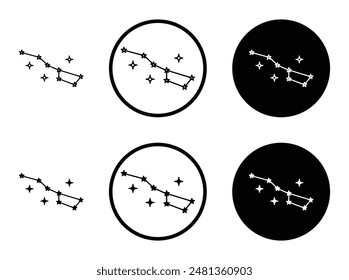 Constellation thin line vector icon set.