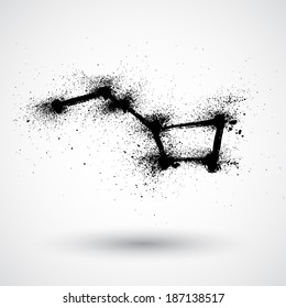 Constellation Ursa Major (Big Dipper) vector illustration