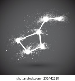 Constellation Ursa Major (Big Dipper) vector illustration