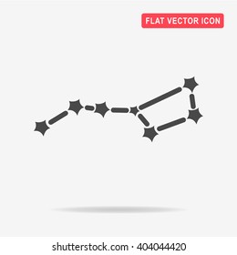 Constellation Ursa Major (Big Dipper) icon. Vector concept illustration for design.