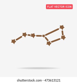 Constellation Ursa Major (Big Dipper) icon. Vector concept illustration for design.