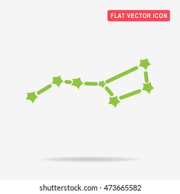 Constellation Ursa Major (Big Dipper) icon. Vector concept illustration for design.