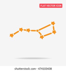 Constellation Ursa Major (Big Dipper) icon. Vector concept illustration for design.