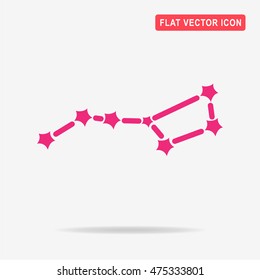 Constellation Ursa Major (Big Dipper) icon. Vector concept illustration for design.