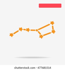 Constellation Ursa Major (Big Dipper) icon. Vector concept illustration for design.